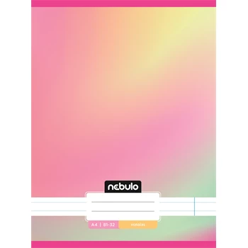 Füzet, A4, vonalas, 81-32, Monochrome és Gradient minták I., 12 db/csomag Nebulo