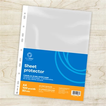 Genotherm lefűzhető, A4, 50 micron fényes víztiszta Bluering® 100 db/csomag, 