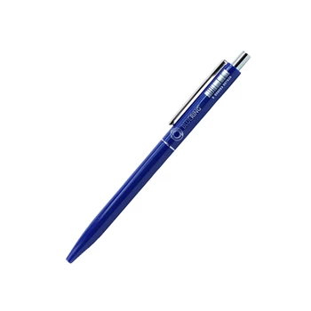 Golyóstoll 0,8mm, nyomógombos műanyag kék test, Bluering® Z3, írásszín kék