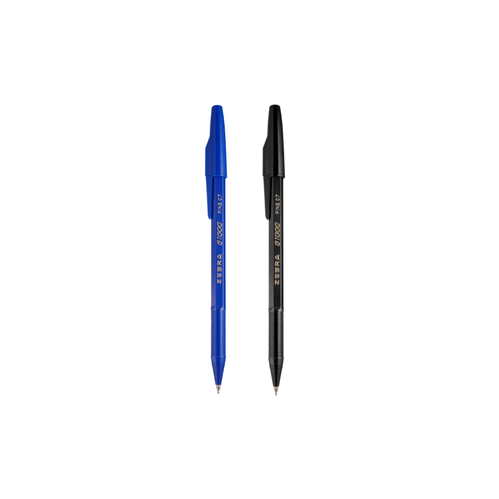 Golyóstoll 0,7mm, kupakos, kék B1000 Zebra, írásszín kék