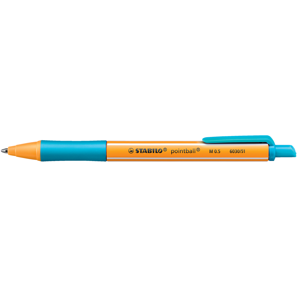 Golyóstoll nyomógombos 0,5mm, Stabilo pointball 6030/51, írásszín türkiz