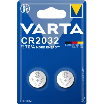 Gombelem CR2032 2 db/csomag, Varta