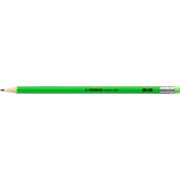 Grafitceruza HB, radíros, neon zöld test Stabilo Swano