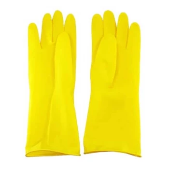 Gumikesztyű S háztartási pár Safety First sárga