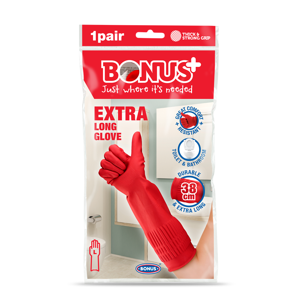 Gumikesztyű extra hosszú 38 cm-es hossz L HoReCa Bonus+ B067