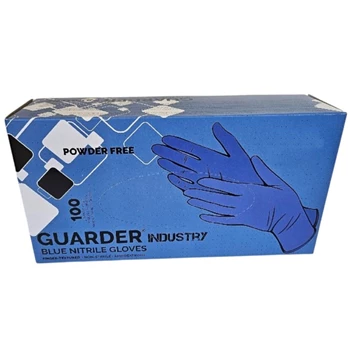 Gumikesztyű nitril púdermentes L 100 db/doboz GUARDER® Industry kék