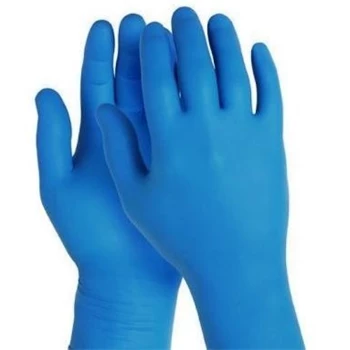 Gumikesztyű nitril púdermentes M 200 db/doboz Maxter kék