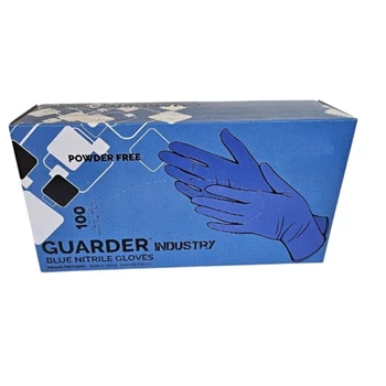 Gumikesztyű nitril púdermentes XL 100 db/doboz GUARDER® Industry kék