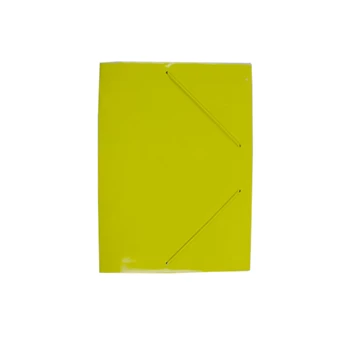 Gumis mappa A4, 400g. karton EVOffice sárga