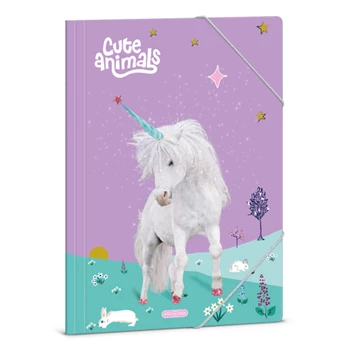 Gumis mappa A4 karton UNICORN