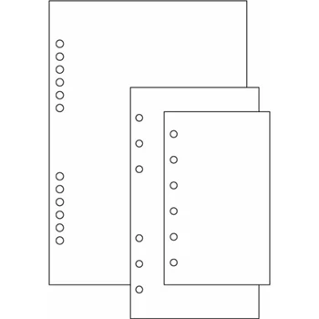 Gyűrűs kalendárium utántöltő csomag  2/410 fehér papíros üres jegyzet M mérethez Realsystem