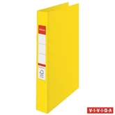 Gyűrűskönyv A4, 4,2cm, 4 gyűrű, PP Esselte Standard Vivida sárga