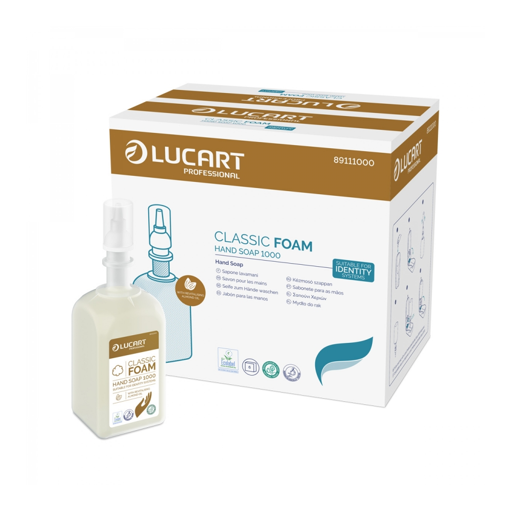 Habszappan utántöltő 1 liter Identity Classic Lucart_89111000