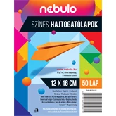 Hajtogatólapok színes 12x16 cm, vegyes színek, 50 lap/csomag, Nebulo