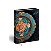 Határidőnapló 2day B/6, kétnapos beosztás + jegyzetlap mandala Realsystem 2026.