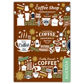 Határidőnapló Colors A5 napi, fehér lapokkal Coffee Dayliner 2026.