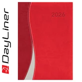 Határidőnapló Dubai A5 heti, fehér lapokkal piros-piros Dayliner 2026.