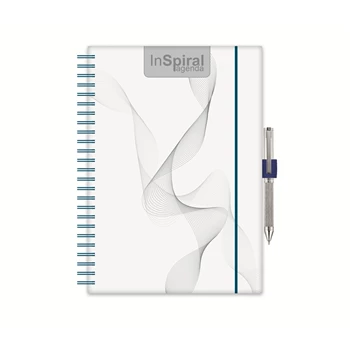 Határidőnapló InSpiral A5 heti, fehér lapokkal GT fehér-kék Dayliner 2026.