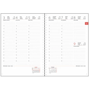 Határidőnapló InSpiral A5 heti, fehér lapokkal Tiger Dayliner 2026.