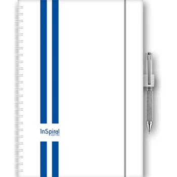 Határidőnapló InSpiral A5 heti, fehér lapokkal fehér-kék Dayliner 2026.