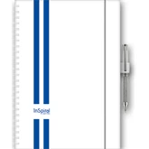 Határidőnapló InSpiral A5 heti, fehér lapokkal fehér-kék Dayliner 2026.