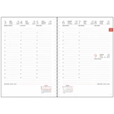 Határidőnapló InSpiral A5 heti, fehér lapokkal fekete-narancs Dayliner 2026.