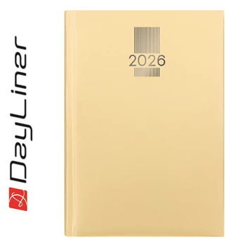 Határidőnapló MyPastel A5 heti, krémszínű lapokkal sárga Dayliner 2026.