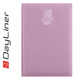 Határidőnapló MyPastel A5 napi, krémszínű lapokkal lila Dayliner 2026.