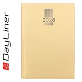 Határidőnapló MyPastel A5 napi, krémszínű lapokkal sárga Dayliner 2026.