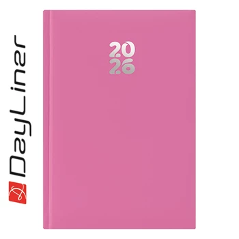 Határidőnapló Pannon A5 napi, fehér lapokkal fuchsia Dayliner 2026.