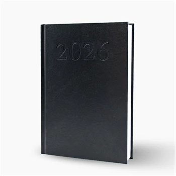 Határidőnapló agenda Standard A/5, napi, fehér lapokkal (fekete) 2026. Bluering®