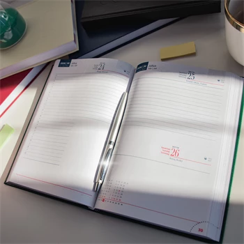 Határidőnapló agenda Standard A/5, napi, fehér lapokkal (kék) 2026. Bluering®