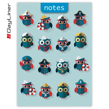 Határidőnapló és jegyzet Colors A5 vonalas, fehér lapokkal Happynest Kalóz kék Dayliner 2026.