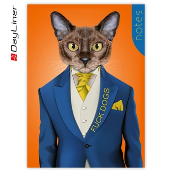 Határidőnapló és jegyzet Colors A5 vonalas, fehér lapokkal Mr. Cat Dayliner 2026.