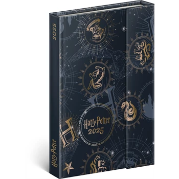 Határidőnapló mágnessel záródó, krémszínű lapokkal diary Harry Potter 110×160 mm, Realsystem 2025.