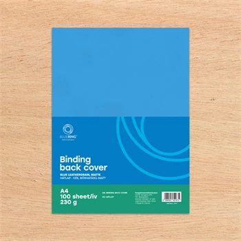 Hátlap, A4, 230 g. bőrhatású 100 db/csomag, kék Bluering® 