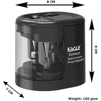 Hegyező asztali 2 lyukú elektromos elemes és USB adapterrel működtethető EG5161 Eagle fekete