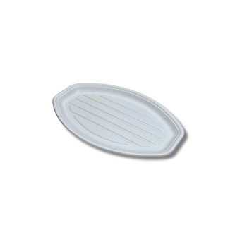 Hidegtál 3 személyes (34 x 23,5 cm) komposztálható cukornád 50 db/csomag fehér