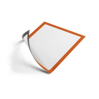 Infókeret A4, 5 db/csomag, Durable Duraframe® Magnetic narancssárga
