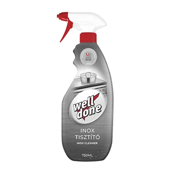 Inox tisztító szórófejes 750 ml Well Done