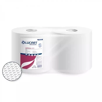 Ipari törlő 2 rétegű tekercses átmérő: 24 cm 100 % cellulóz 400 lap/tek 2 tekercs/karton Lucart Texicell 400_851270