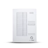 Iratgyűjtő, táblázatos pólyás dosszié A4, 230g. karton Bluering® fehér