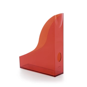 Iratpapucs 7cm, Durable Basic, áttetsző piros