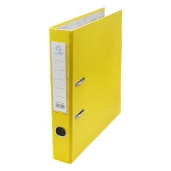 Iratrendező A4, 5cm, két oldalt PP borítás,lapraszerelt, Bluering® Premium sárga