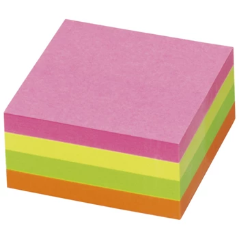 Jegyzettömb öntapadó, 50x50mm, 4x60lap, 5658-39 Info Notes élénk mix, sárga, zöld, rózsa, narancs