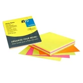 Jegyzettömb öntapadó, 75x75mm, 4x80lap,Info Notes, brilliant mix, rózsaszín, sárga, zöld, narancssárga