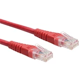 Kábel UTP CAT6, 0,5m, Roline piros