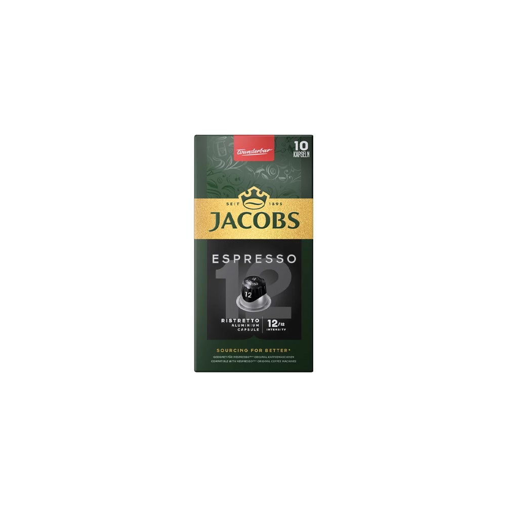 Kávékapszula, Nespresso kompatibilis Jacobs Espresso 12 Ristretto 10db/doboz