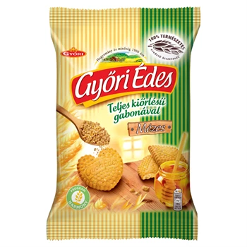 Keksz, 150 g, teljes kiőrlésű, Győri édes, mézes
