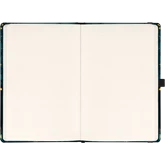 Keménytáblás notesz krémszínű lapokkal leszorító gumiszalaggal Fox 130x210mm, Presco